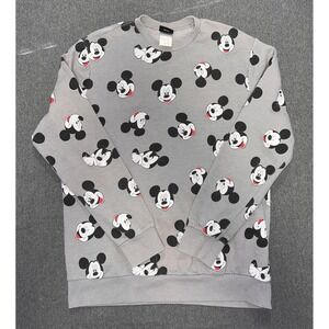 Disney Mickey Mouse Pullover Size XL MIckey Faces Has Stains Read Description